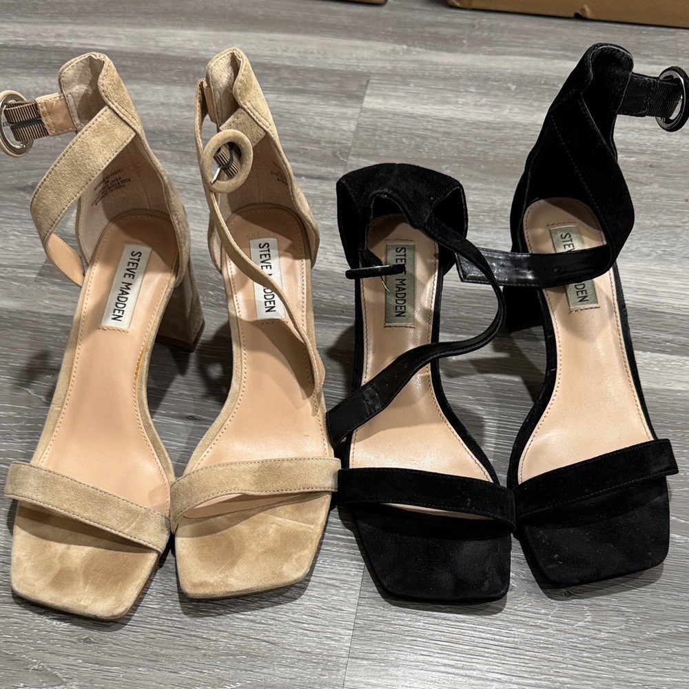 Steve Madden Black and Tan BUNDLE